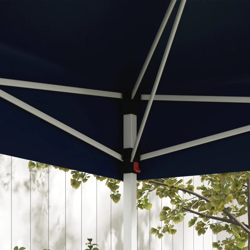 Outsunny 13' x 13' Pop Up Canopy Tent with Height Adjustable for Outdoor, Garden, Patio, Dark Blue