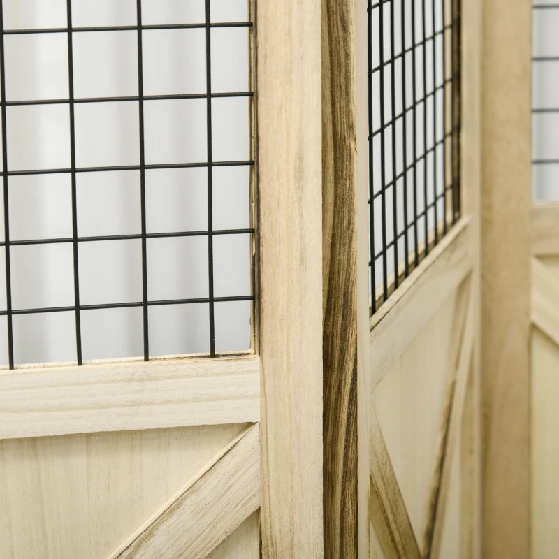 HOMCOM 4.7' 4 Panel Room Divider, Indoor Privacy Screens for Home, Natural