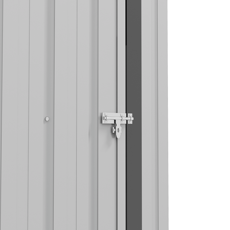 Outsunny 4' x 6' Metal Garden Storage Shed, Steel Tool House with Locking System, Outdoor Organizer for Tools and Equipment, Gray