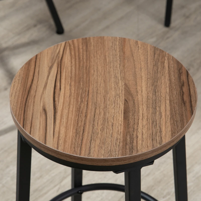 HOMCOM 5-Piece Counter Height Bar Table and Chairs, Round Dining Table and Chairs Set for 4, Pub Table and Chairs