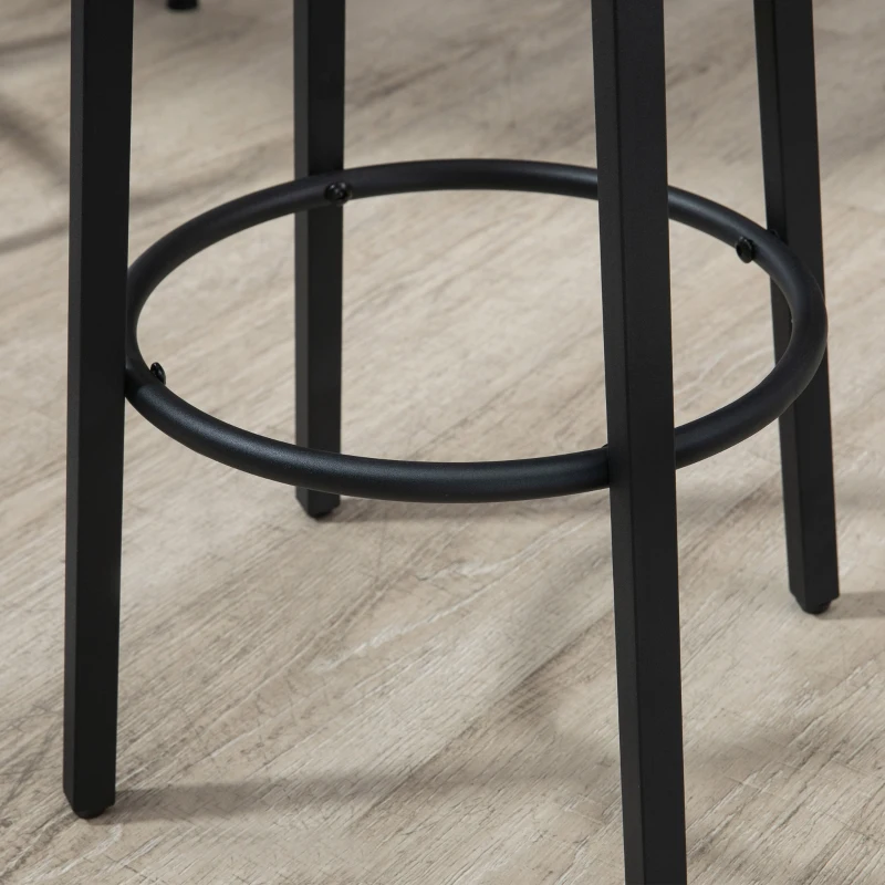 HOMCOM 5-Piece Counter Height Bar Table and Chairs, Round Dining Table and Chairs Set for 4, Pub Table and Chairs