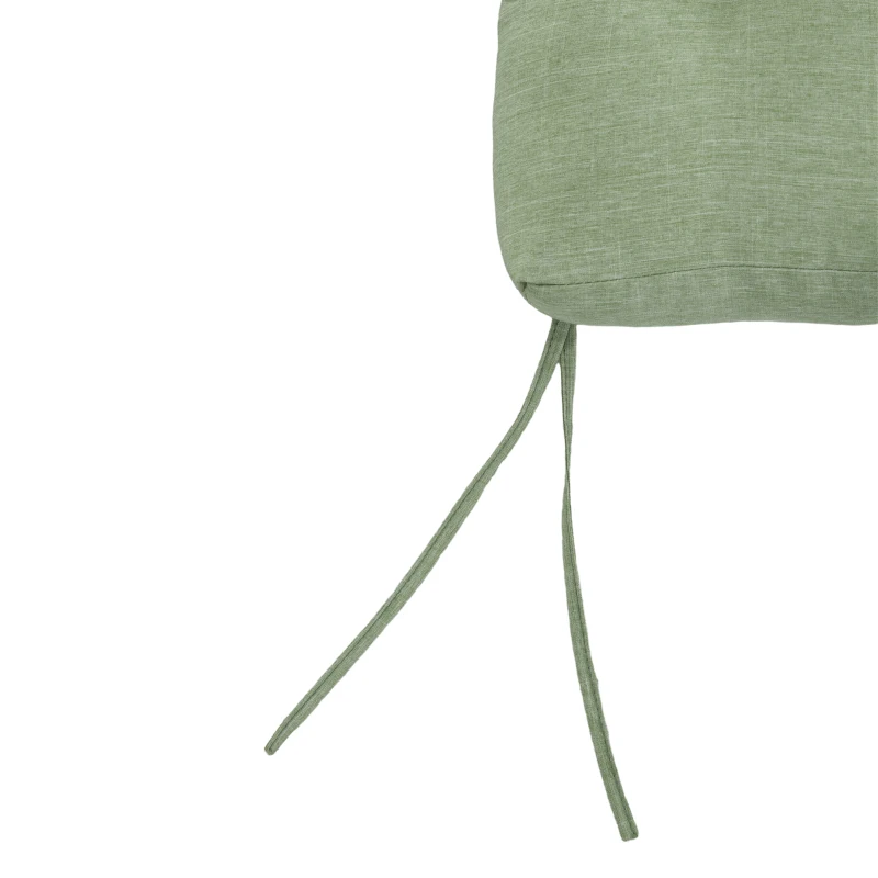 Outsunny Outdoor Patio Chair Seat/Back Chair Cushion Replacement, Tufted Pillow with Thick Filling and String Ties, Light Green