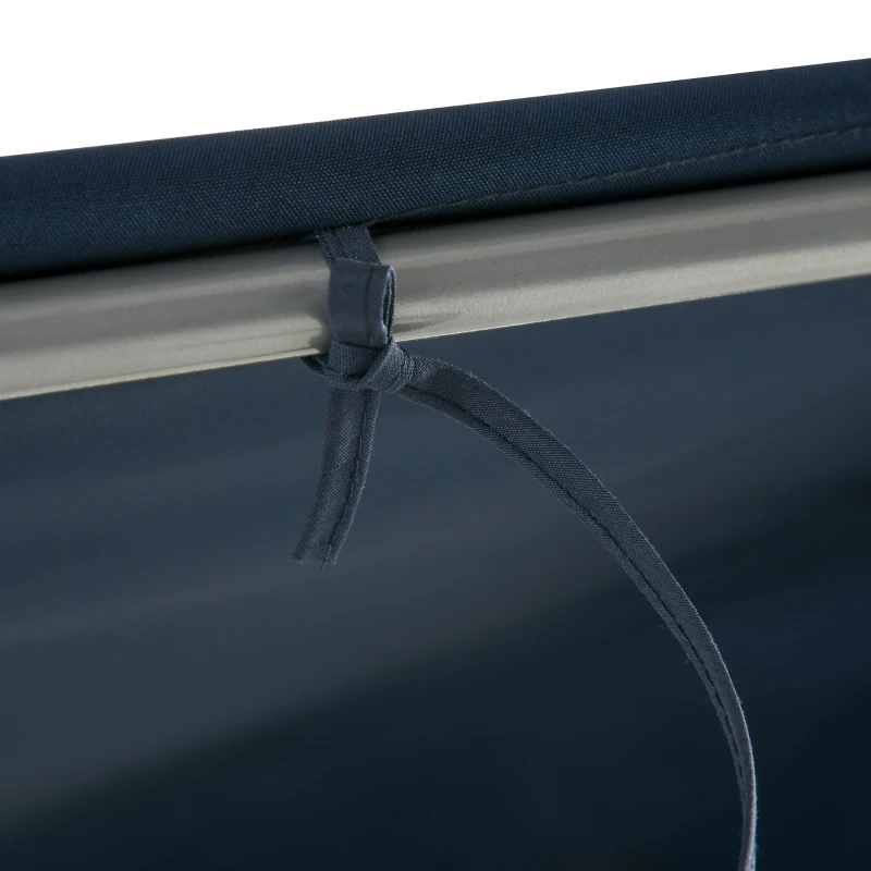 Outsunny 3-Seater Outdoor Swing Chair Bench with Adjustable Canopy, Dark Blue