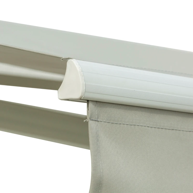 Outsunny 8' x 7' Retractable Sunshade Awning for the Patio with Easy Crank Design & Hardware Included, Gray