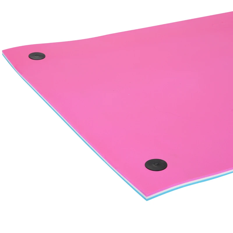 HOMCOM 17' x 5' Floating Water Mat, 3-Layer Swimming Pool Float Ultimate Super-Sized Portable Foam Raft, Thick and Durable Water Activities Mat for Lake, Oceans