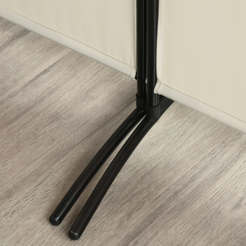 HOMCOM 3-Panel Privacy Screen Folding Room Divider for Indoor Bedroom Office 100" x 72" Beige