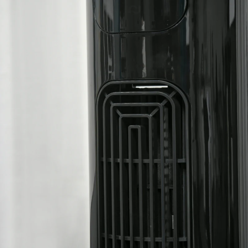 HOMCOM Freestanding Tower Fan Cooling for Home Bedroom with Oscillating, 3 Speed, 12h Timer, LED Sensor Panel, Remote Controller, Black