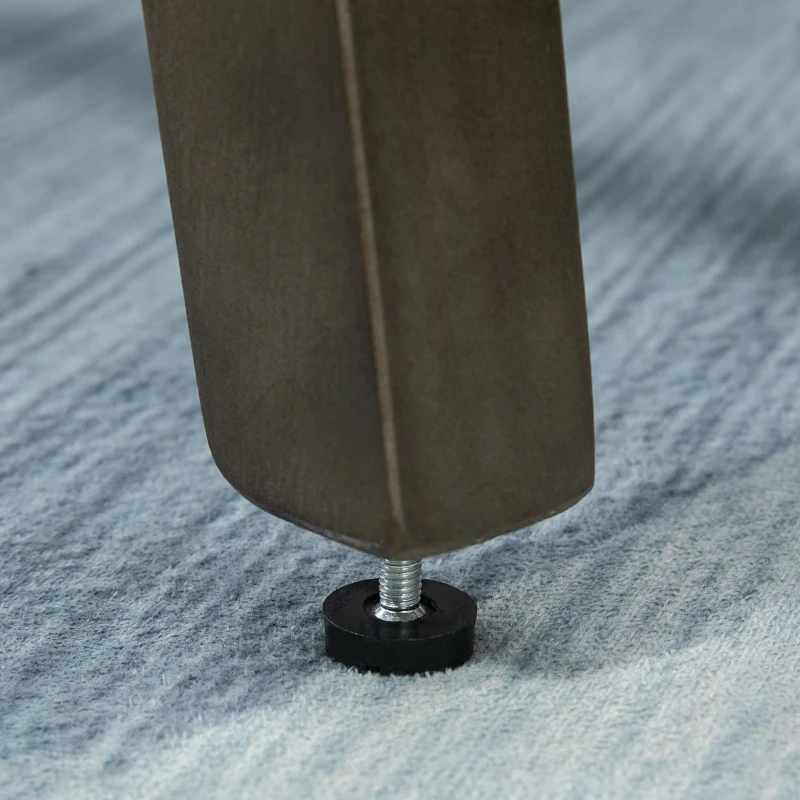 HOMCOM Counter Height Bar Stools Set of 2, Bar Chairs with Wood Legs, Grey