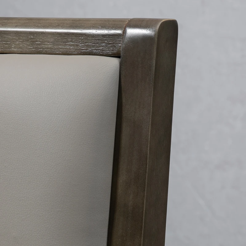 HOMCOM Counter Height Bar Stools Set of 2, Bar Chairs with Wood Legs, Grey