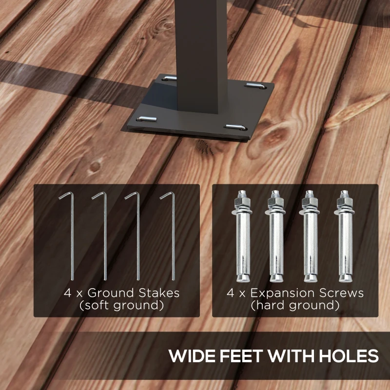 Outsunny Metal Pergola with Retractable Roof, 10' x 10' Wall Mounted Outdoor Gazebo Sun Shade Shelter