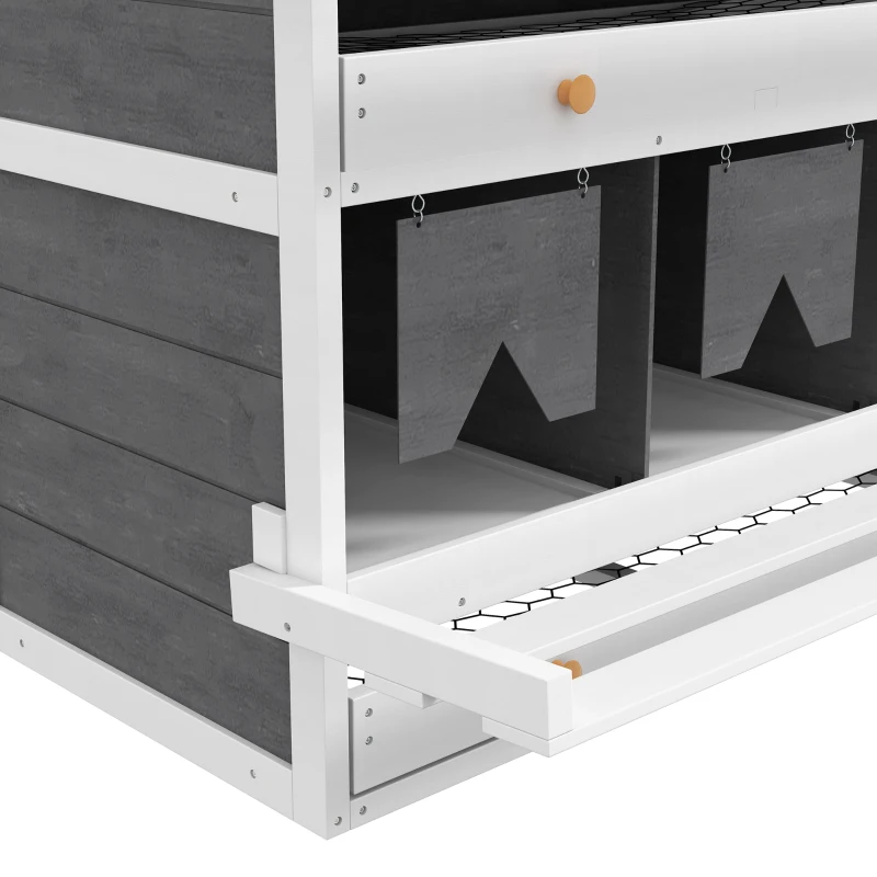 PawHut Chicken Nesting Boxes, 8 Compartments with 2 Egg Collection Trays, Easy Assembly, Perfect for Poultry Enthusiasts