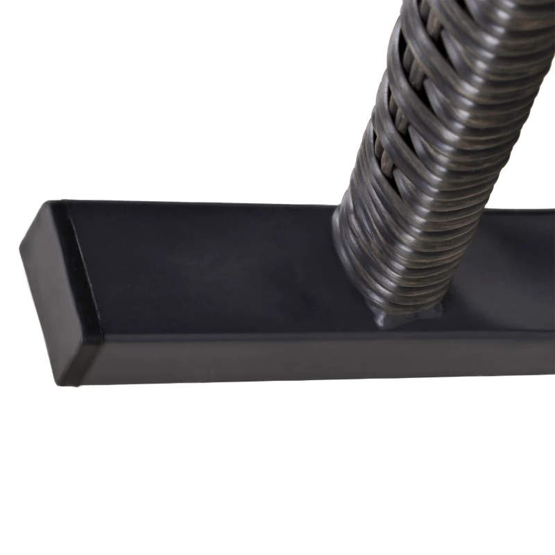 Outsunny Outdoor PE Rattan Rocking Chair, Garden Glider Rocking Chair, Wicker Patio Chair Set with Armrest and Cushion, Grey