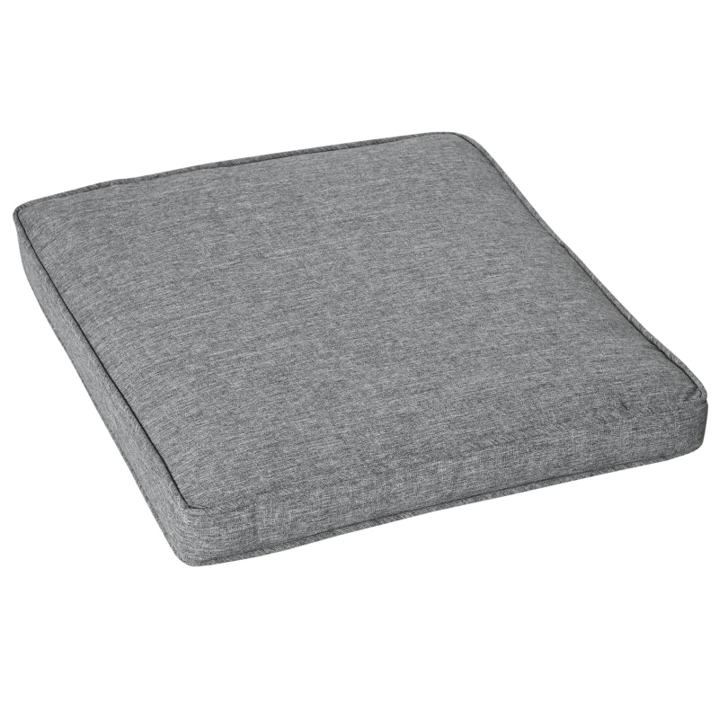 Outsunny Patio Wicker Rocking Chair, Outdoor PE Rattan Swing Chair w/ Soft Cushions, Classic Style for Garden, Patio, Lawn, Mixed Gray