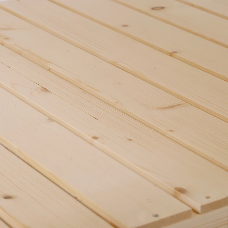 Outsunny 35.75'' x 35.75'' Raised Garden Bed with Liner and Drainage Holes, Outdoor Wooden Elevated Planter Box with Legs and Storage Shelf, Garden Plant Stand Box