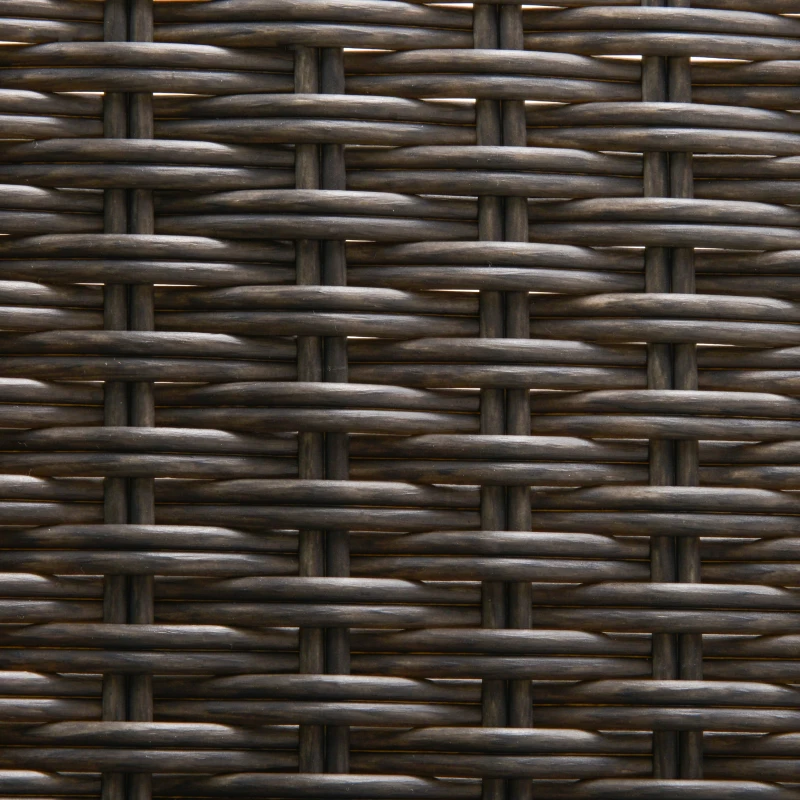 Outsunny Outdoor PE Rattan Rocking Chair, Garden Glider Rocking Chair, Wicker Patio Chair Set with Armrest and Cushion, Grey