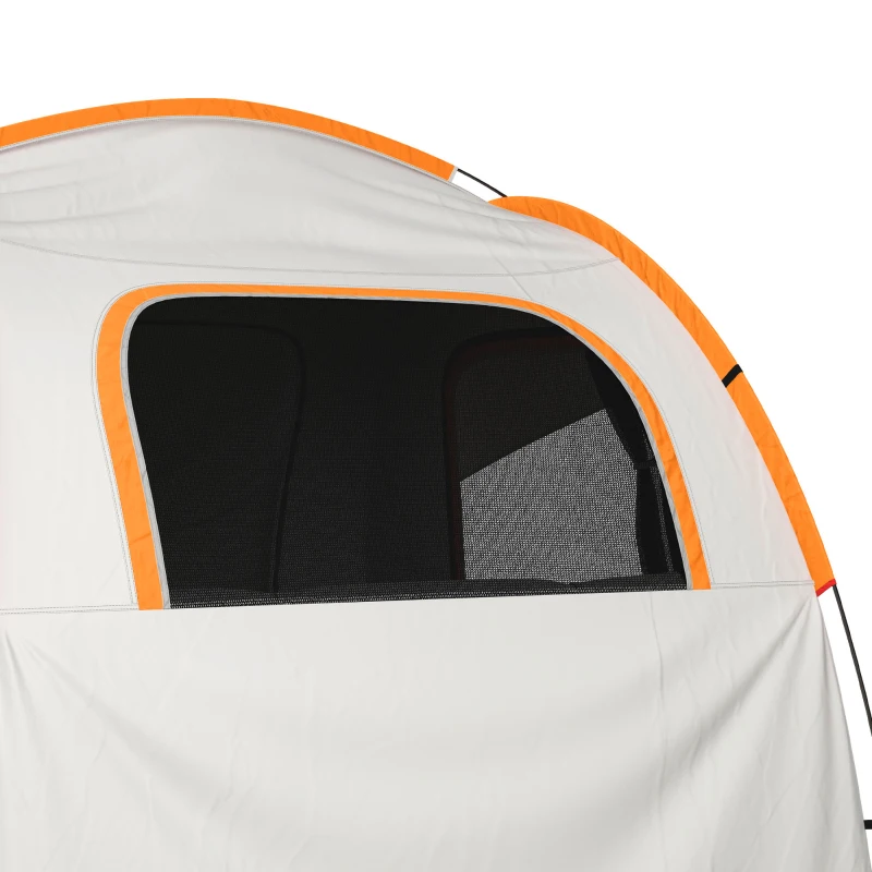 Outsunny 2000mm Waterproof SUV Tent, Car Tent with 3 Doors and Mesh Window, for 5-6 Person Camping Travel, Blue and Orange