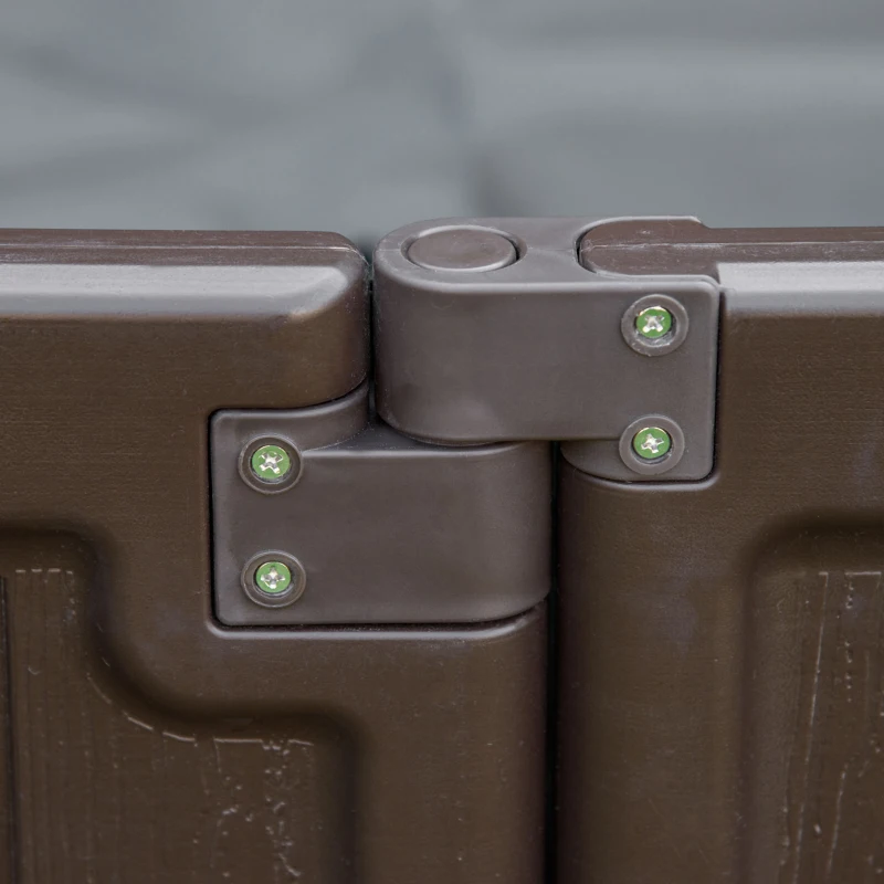 Outsunny DIY Kids Sandbox with Waterproof Oxford Cover, Sand Playset Station with Bottom Fabric Liner, for 3-12 Years Old, Outdoor Indoor Backyard, Brown