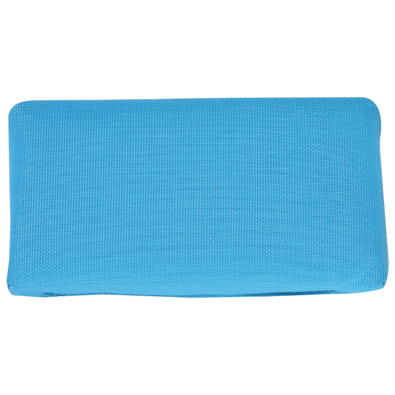 Outsunny Outdoor Rocking Chair, Chaise Lounge Pool Chair for Sun Tanning, Sunbathing Rocker, Armrests & Pillow for Patio, Lawn, Beach, Large, Blue