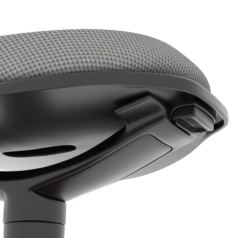 HOMCOM Standing Desk Stool, Ergonomic Wobble Chair, Adjustable Leaning Stool for Office Desks, with Rocking Motion, Gray