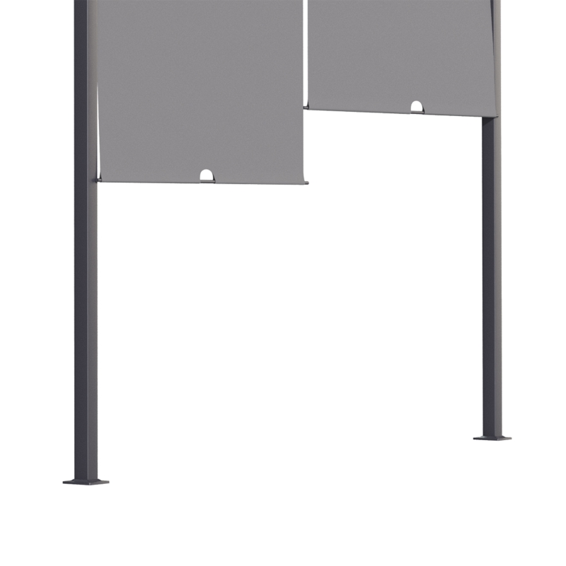 Outsunny 10' x 13' Outdoor Patio Pergola with Sliding Roof, LED Lights, Solar Powered for Garden, Lawn, Backyard, Dark Grey