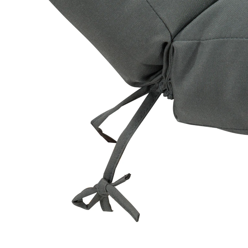 Outsunny Set of 2 Outdoor Chaise Lounge Cushions, 72" x 22" Patio Lounge Chair Cushions with Ties for Outdoor, Indoor, Dark Grey