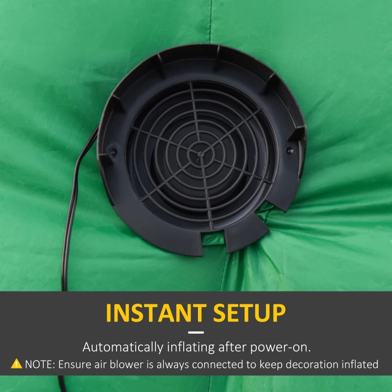 HOMCOM 6ft Christmas Inflatable Tree with Santa Claus and Penguin Outdoor Decorations with Built-in white Lights Xmas Blow up Decor for Yard Lawn Garden