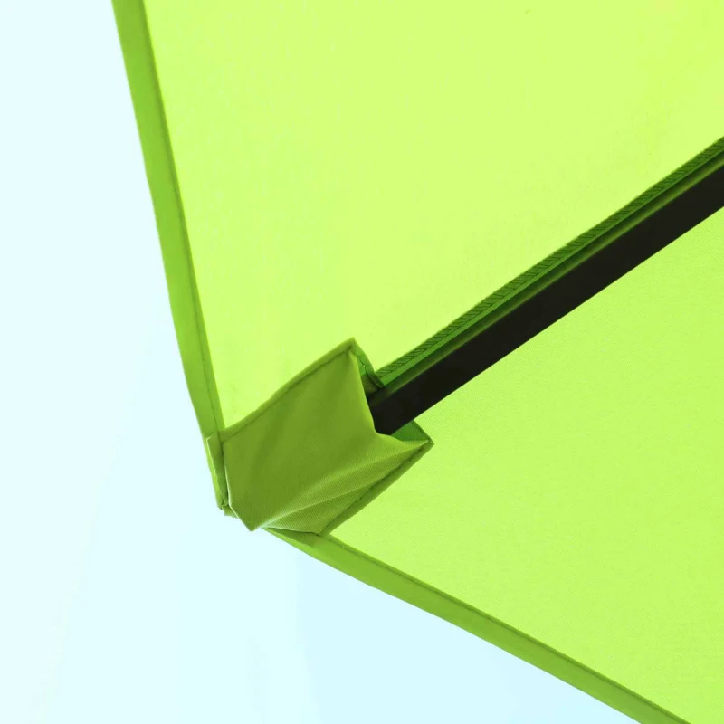 Outsunny 15ft Double-sided Patio Umbrella with Twin Canopy, Extra Large Outdoor Parasol with Crank for Pool, Deck, Market, Green