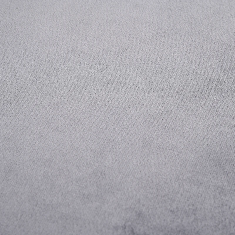 HOMCOM Backless Round Dining Chairs, Modern Stacking Stools Set of 4, Kitchen Chairs with Metal Legs, Grey