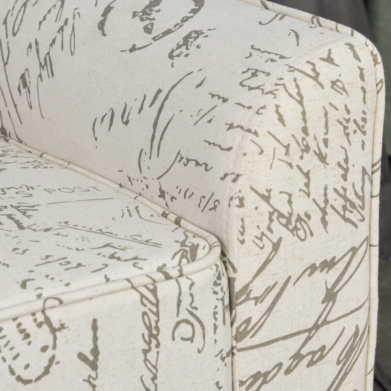 HOMCOM Armed Scripted Bench Seat Cushions Home Furniture Upholstered New