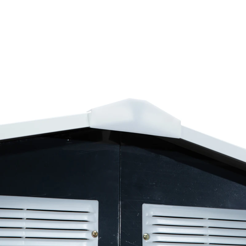Outsunny 7'x4' Metal Outdoor Shed Organizer & Garden Storage with 4 Vents for Airflow & 2 Easy Sliding Doors - Dark Gray