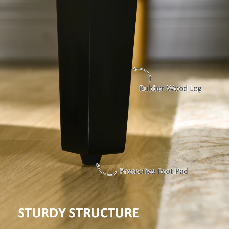 HOMCOM Armchair, Fabric Accent Chair, Modern Living Room Chair with Wood Legs and Rolled Arms for Bedroom, Cream White