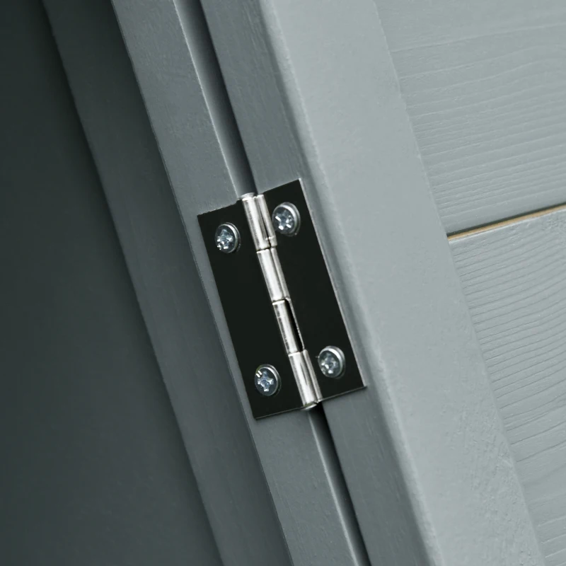 PawHut 46" x 24" Wooden A-Frame Outdoor Rabbit Hutch, Small Animal Cage, Bunny Hutch with Outside Run & Ventilating Wire, for Rabbits, Chickens, Ducks, Gray