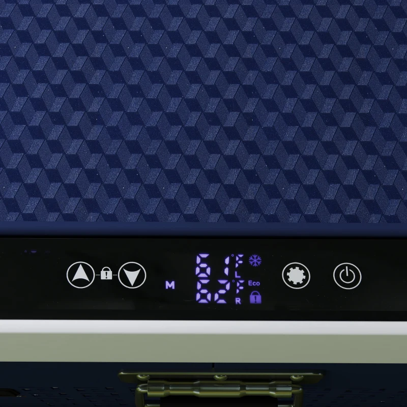 HOMCOM Dual Zone Car Fridge, 32 Quart Portable Fridge, 12/24V DC and 100V-240V AC, for Campervan RV Boat Travel Use, -4℉-68℉