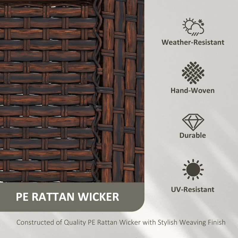 Outsunny PE Rattan 360° Swivel Patio Chair with Cushion, Brown