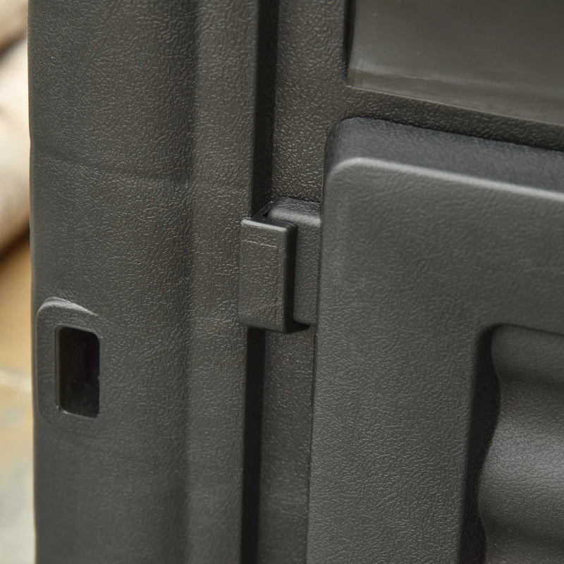 Outsunny 80 Gallon Compost Bin, Large Outdoor Garden Waste Container, Easy Assembly, Durable, Black