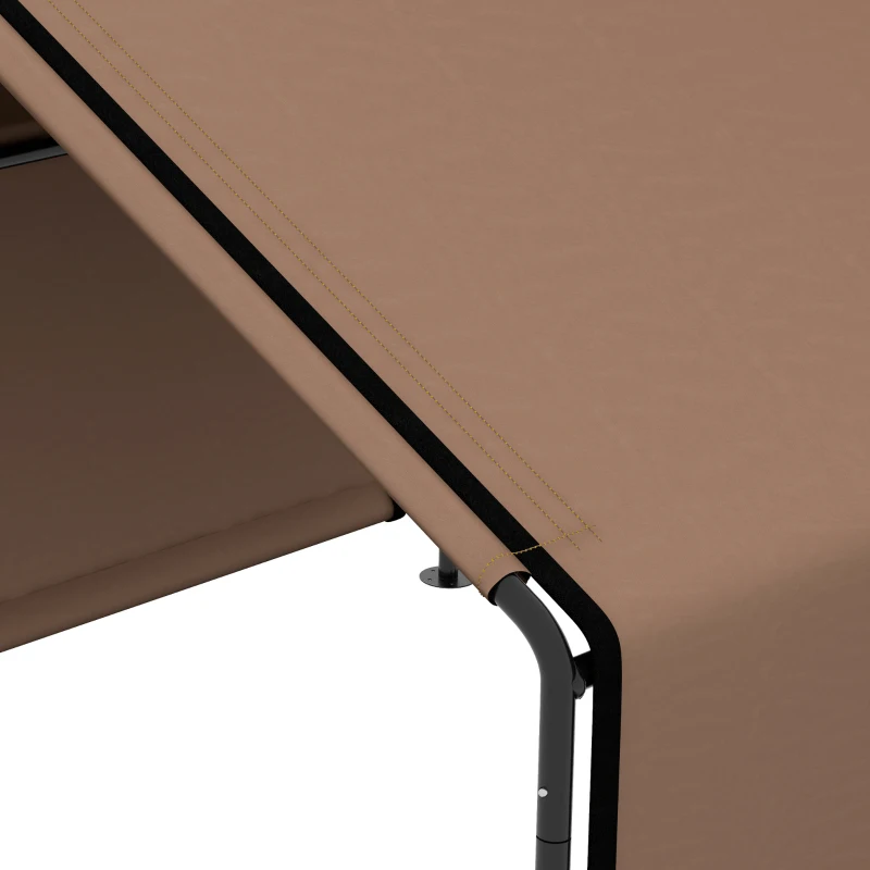 PawHut Portable Dog Tent Water Resistant for Outdoor Shade Protection, Brown