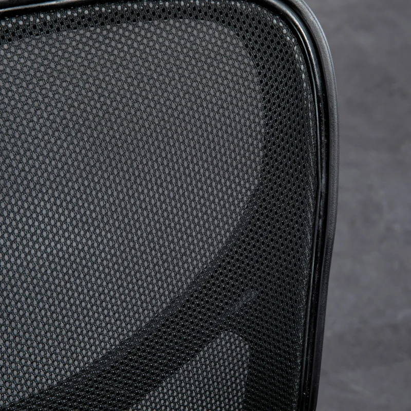 Vinsetto Ergonomic Office Chair, Mesh Desk Chair with Adjustable Headrest, Reclining Backrest, Swivel Wheels, Black