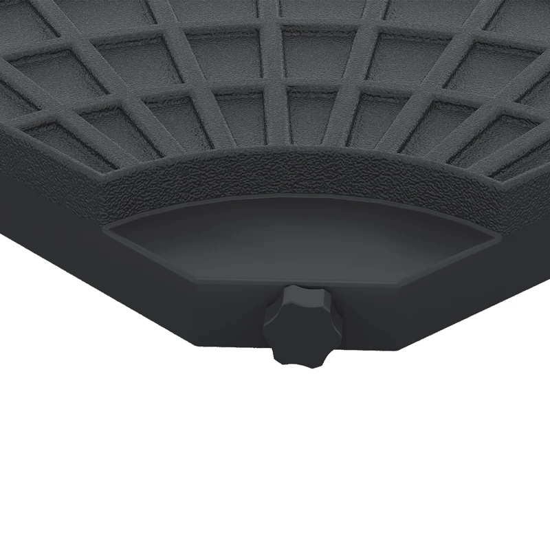 Outsunny Large 4 Piece Round Fillable Weighted Offset Market Patio Umbrella Base
