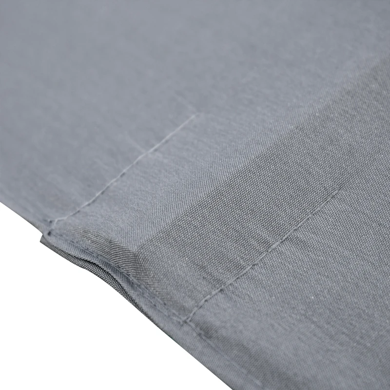 Outsunny 9'x7' LED Patio Umbrella - Solar Powered Outdoor Market Shade w/ Tilt Adjustment, Dark Grey