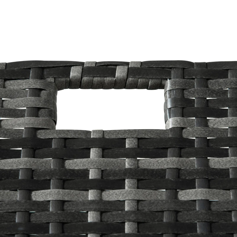 Outsunny 4 Piece Adjustable Canopy Outdoor Rattan Sofa Set Patio Furniture Wicker Sets with Height Adjustable Coffee Table & Cushions