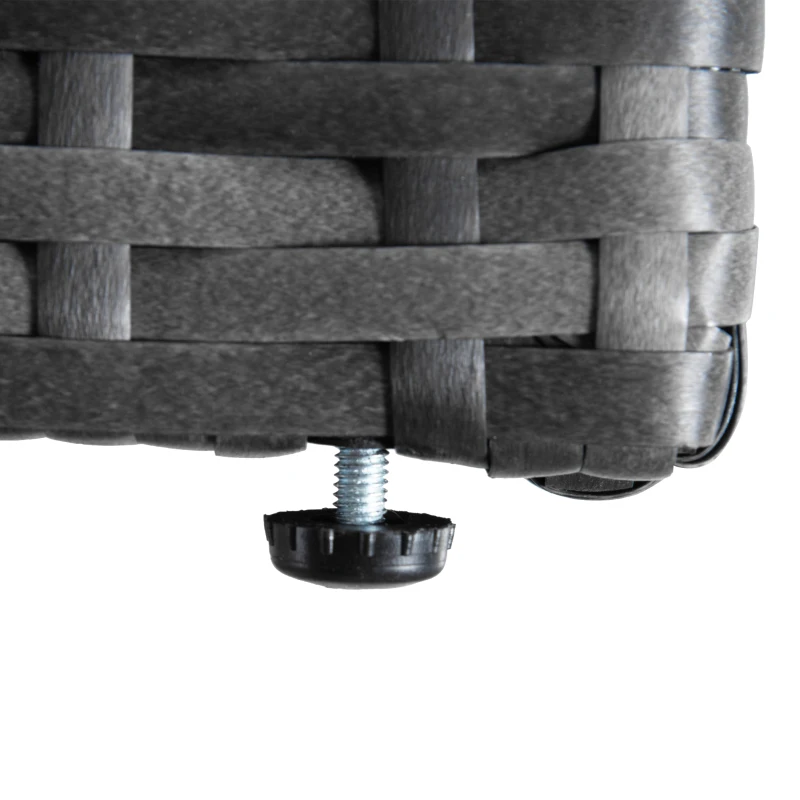 Outsunny 4 Piece Adjustable Canopy Outdoor Rattan Sofa Set Patio Furniture Wicker Sets with Height Adjustable Coffee Table & Cushions