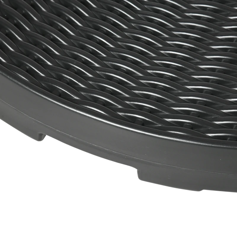 Outsunny Patio Umbrella Base Weights, HDPE, Fillable up to 150 Lbs, 4-Piece, All-Weather, Black (Round), for Offset Umbrella