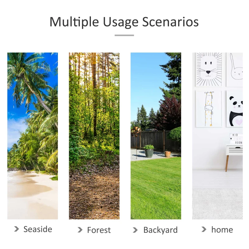 Outsunny 79"x40" Outdoor Hammock Bed Swing Chair, Patio Lounge Garden Camping Hiking Travel Hammock Only for Backyard, Garden, Mixed-blue