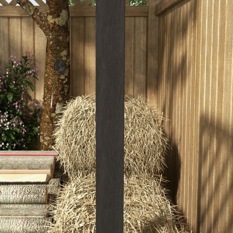 Outsunny Trellis Planter Box for Climbing Plants, Raised Garden Bed w/ Trellis Lattice for Outdoor Garden, Backyard, Black