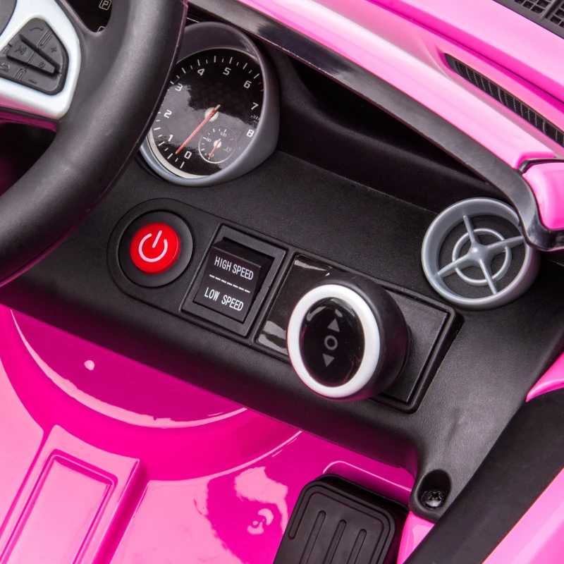 Aosom 12V Kids Electric Ride-On Car with Remote Control, Pink - Stylish, Safe Driving Experience for Children 3-6 Years