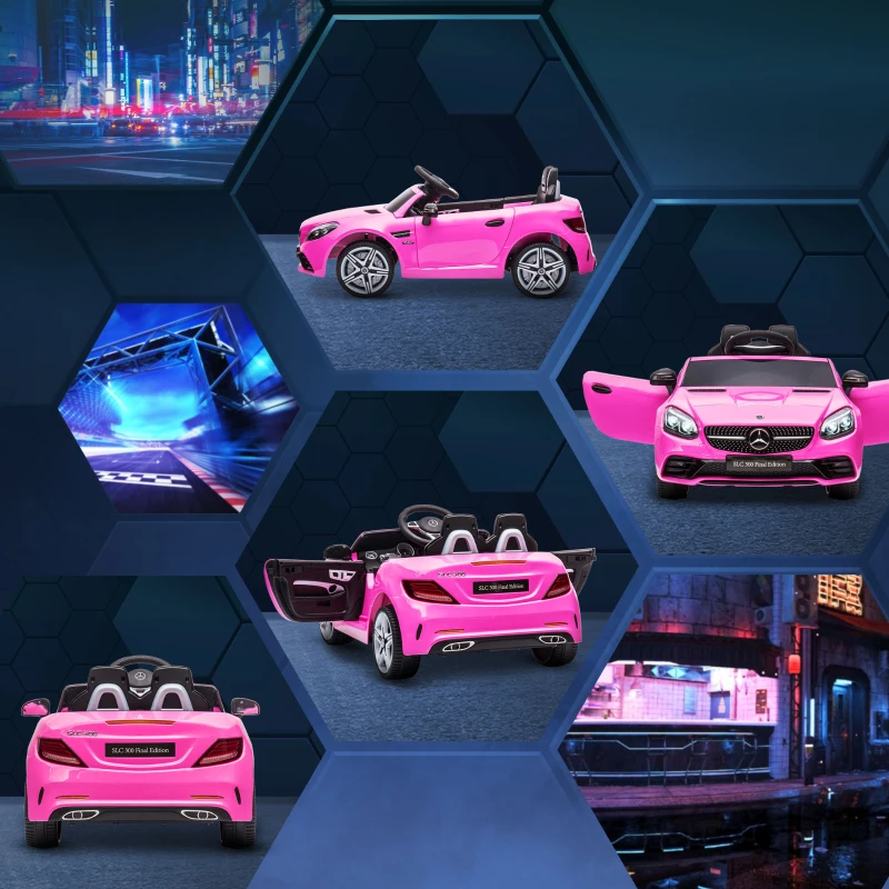 Aosom 12V Kids Electric Ride-On Car with Remote Control, Pink - Stylish, Safe Driving Experience for Children 3-6 Years