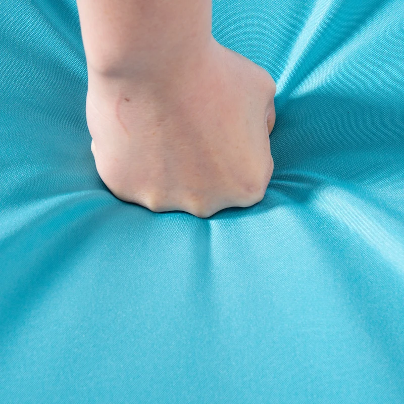 Outsunny 2 Person Wicker Hanging Swing Bench, Front Porch Swing Outdoor Chair with Cushions 550 lbs. Weight Capacity for Backyard, Garden, Sky Blue