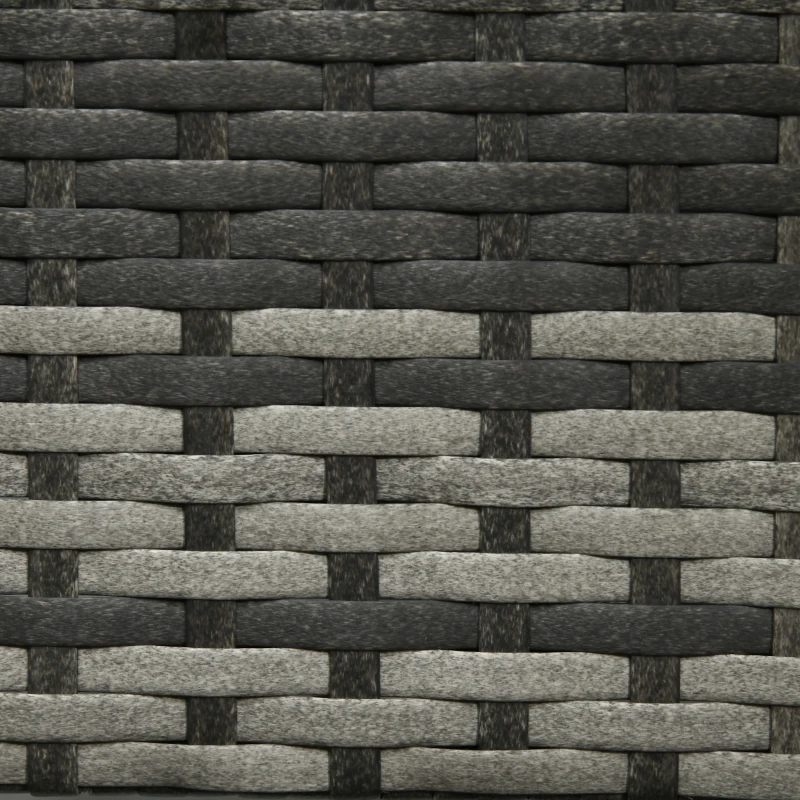 Outsunny Rattan Raised Garden Boxes, Elevated Flower Beds with Storage Shelf for Herbs, Flowers, Vegetables, Mixed Grey