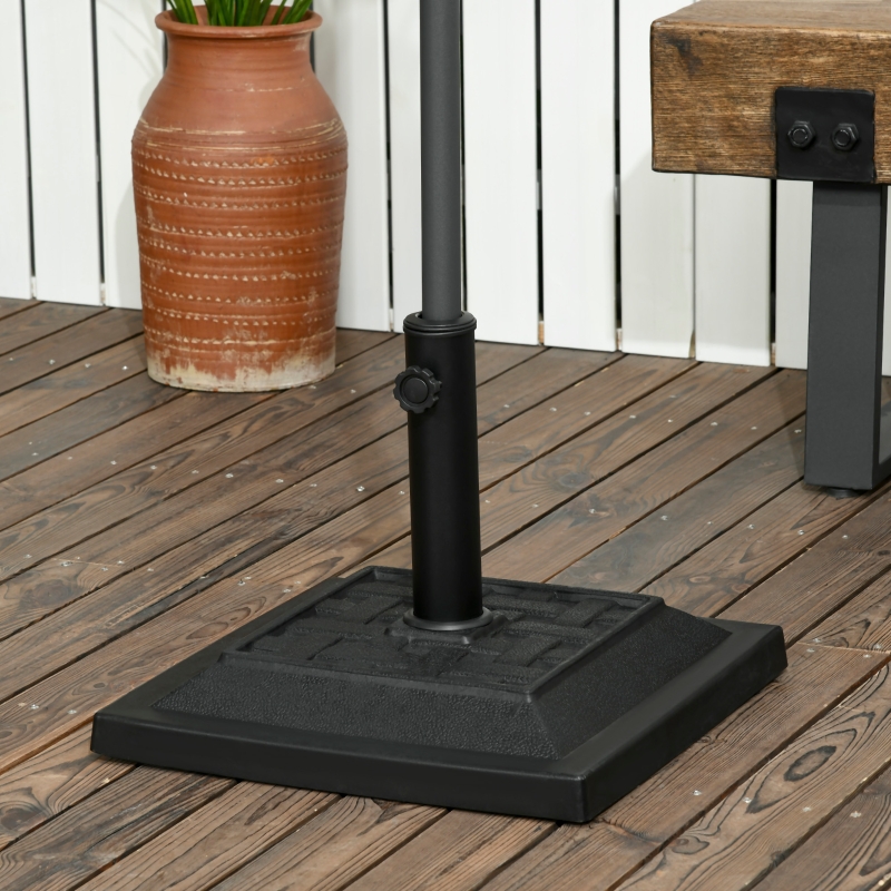 Outsunny 26 lb Heavy Duty Patio Umbrella Base, Square Resin