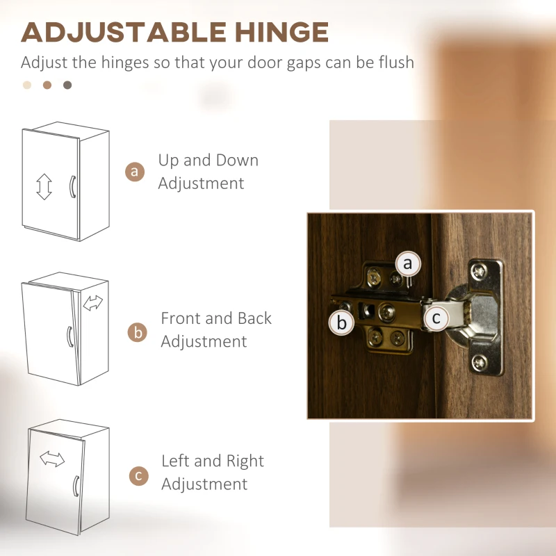 HOMCOM Kitchen Buffet and Hutch Storage Pantry Cupboard with Sliding Door,4 Adjustable Shelves,3 Drawers, Microwave Cabinet for Dining Room, Living Room, Entryway, Walnut